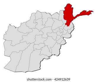 Map - Afghanistan, Badakhshan