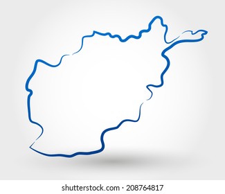 map of afghanistan. map concept