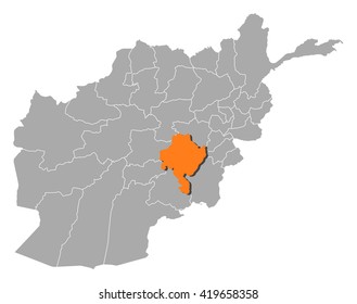 Map - Afghanistan, Ghazni