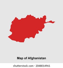 Map of Afghanistan isolated vector illustration