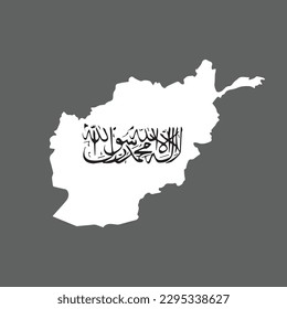 Map of Afghanistan on gray background. Vector illustration eps 10
