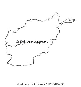 Karte von Afghanistan - eine Zeichnung. Vektorgrafik-Endloszeichnung.