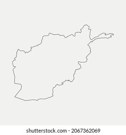 Mapa de la silueta de la silueta del contorno del Afganistán
