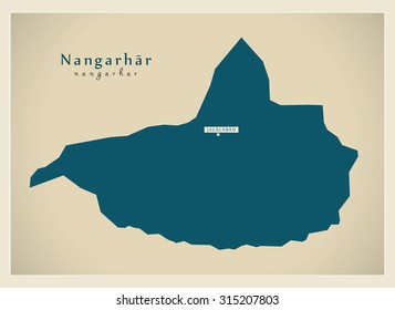 Map Of Afghanistan Province Of Nangarhar