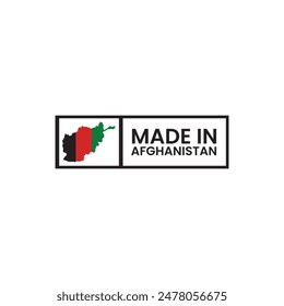 Map of Afghanistan With Text Made In   Afghanistan Vector Illustration Stock Illustration.
