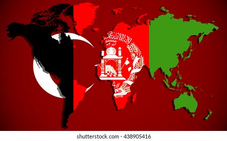 Map of Afghanistan & Turkey.