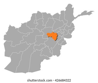 Map - Afghanistan, Wardak