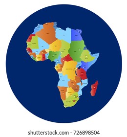 Map of Africa.