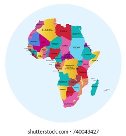 Map of Africa.