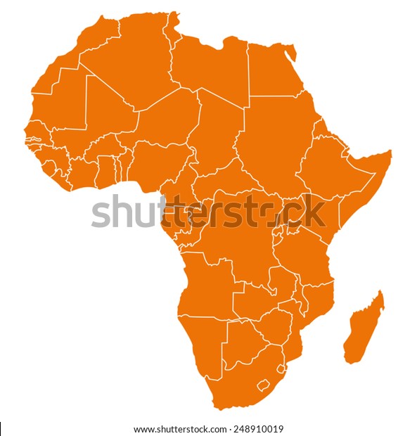 Map Africa Stock Vector Royalty Free 248910019 Shutterstock 1588
