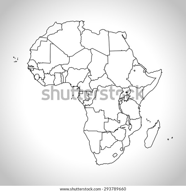 Map Africa Stock Vector Royalty Free 293789660 Shutterstock 6469