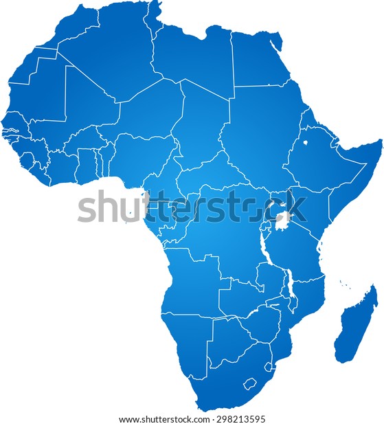 Map Africa Stock Vector Royalty Free 298213595 Shutterstock 8933