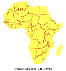 Map of Africa, Algeria