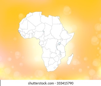 Map of Africa with Background - Vector Illustration