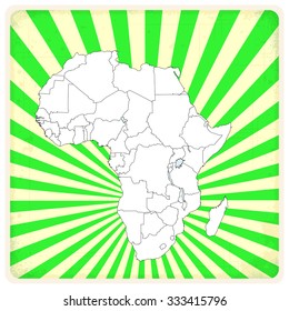 Map of Africa with Background - Vector Illustration