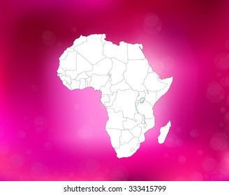 Map of Africa with Background - Vector Illustration
