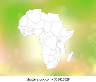 Map of Africa with Background - Vector Illustration