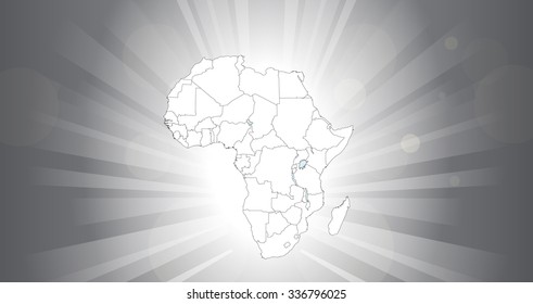 Map of Africa with Background - Vector Illustration