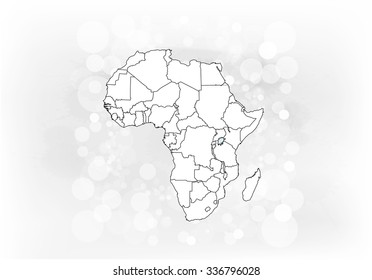 Map of Africa with Background - Vector Illustration