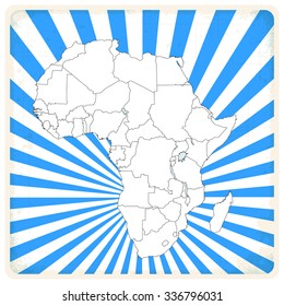 Map of Africa with Background - Vector Illustration