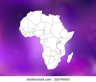 Map of Africa with Background - Vector Illustration