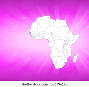Map of Africa with Background - Vector Illustration