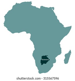 Map of Africa, Botswana