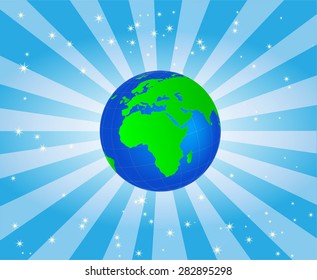 Map of Africa with Captivating Background