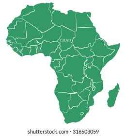 Map of Africa, Chad