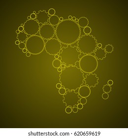 Map of africa. map concept. Abstract background. Vector illustration.
