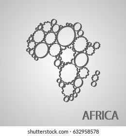 Map of africa. map concept. Abstract background. Vector illustration.