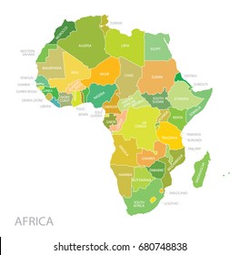 Map of Africa continent