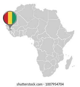 MAP AFRICA, AFRICA COUNTRY WITH FLAG, VECTOR
