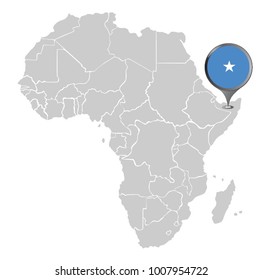 MAP AFRICA, AFRICA COUNTRY WITH FLAG, VECTOR
