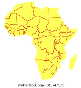 Map of Africa, Ethiopia
