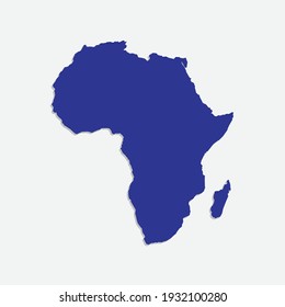 Map of africa in flat style