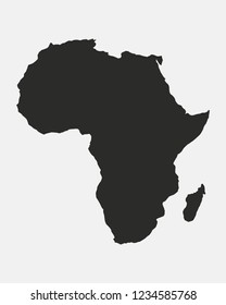 Map of the Africa isolated on a white background. Africa background. African map. Vector illustration