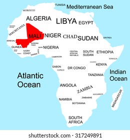 Map of Africa, Mali