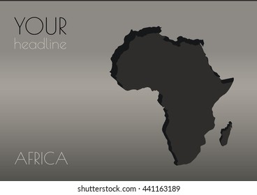 Map of Africa on dark background. Vector illustration.