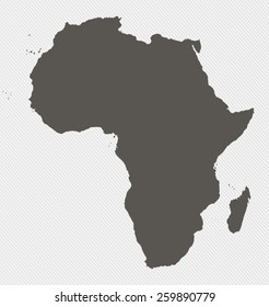 Map of Africa on gray background