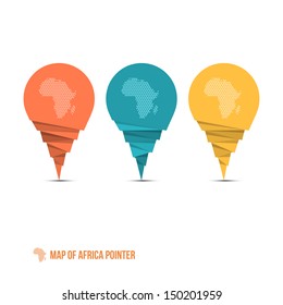 Map of Africa Pointer - Infographic Element - Vector Illustration