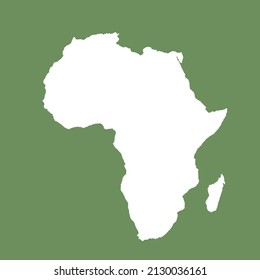 Map of Africa, sign silhouette. World Map Globe. Vector Illustration isolated on color background. African continent.