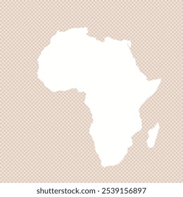 Map of Africa, sign silhouette. World Map Globe. Vector Illustration isolated on transparen background. African continent.