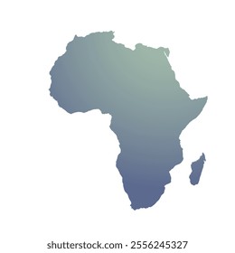 Map of Africa, sign silhouette. World Map Globe. Vector Illustration isolated on transparen background. African continent.