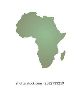 Map of Africa, sign silhouette. World Map Globe. Vector Illustration isolated on transparen background. African continent.