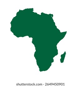 Mapa da África, silhueta de sinais. World Map Globe (em inglês). Ilustração de vetor isolada em plano de fundo transparente. continente africano.