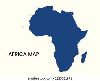 Map of Africa, Solid Map of Africa, Africa vector Illustration, Map of Africa with Colour. 