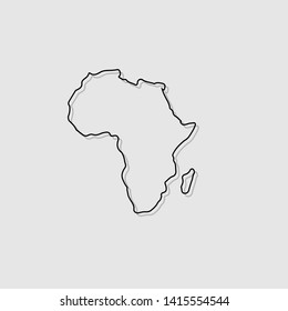 map of Africa. Africa symbol