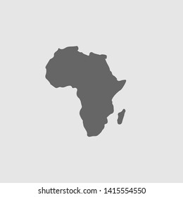 map of Africa. Africa symbol