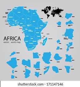 Map of Africa. Vector